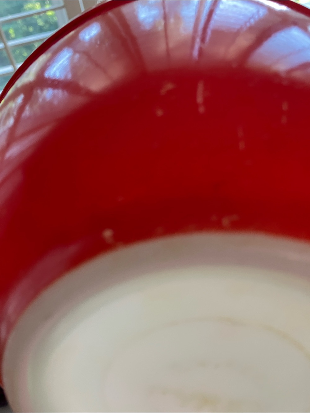 Vintage Pyrex Primary 1 Quart Red Nesting Bowl - Picture 5 of 9